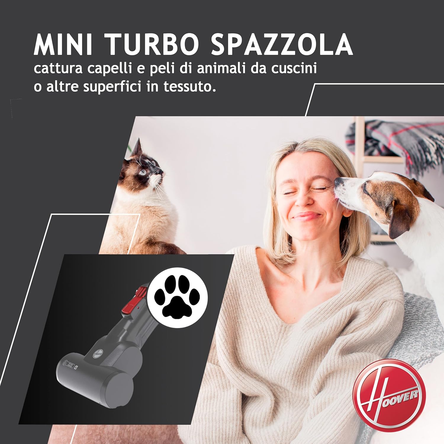 Hoover H-FREE 100 HF122GPT 011 - Aspirapolvere Senza Fili 40min, Rosso - immagine 3