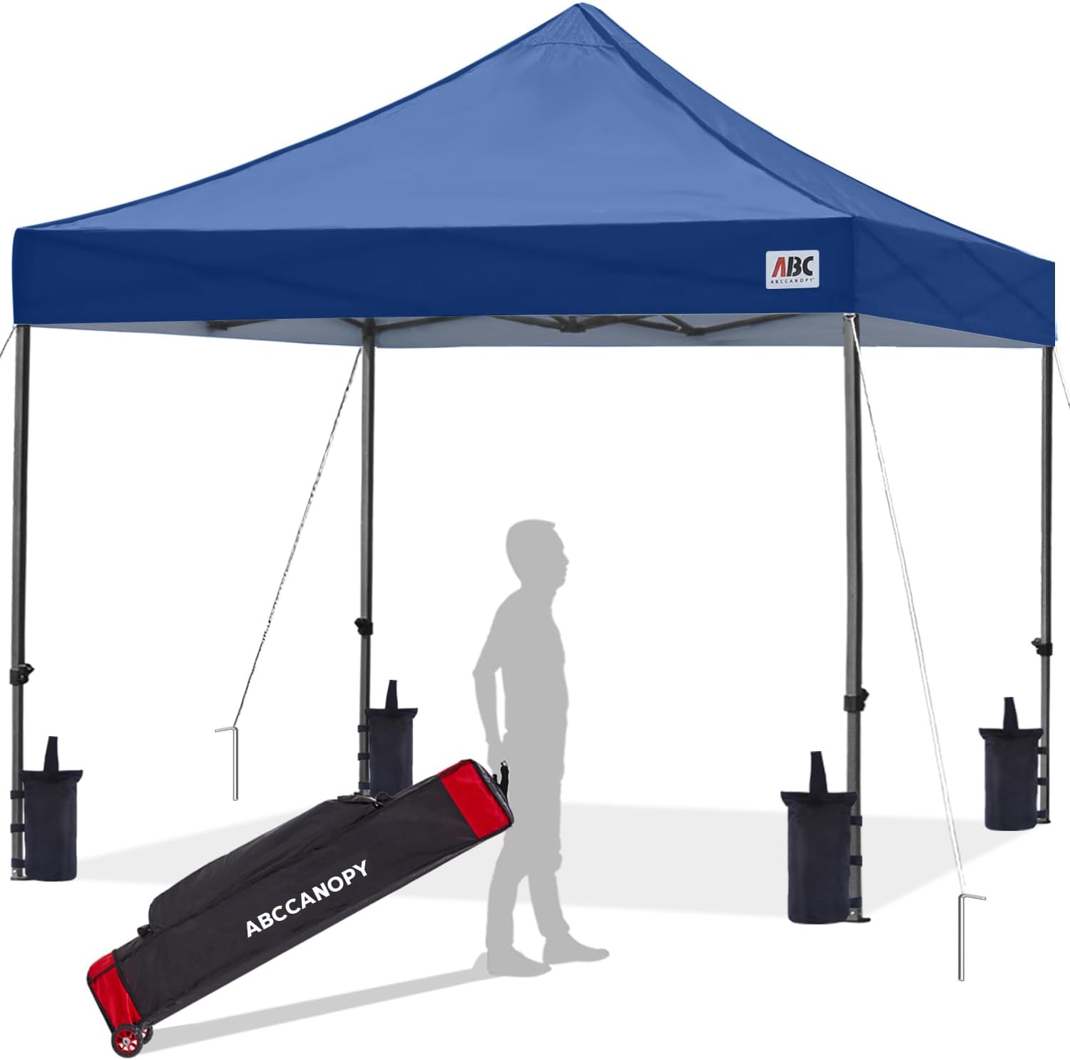 Abccanopy Gazebo Pop-Up Resistente 2,5x2,5m, Blu Navy - immagine 1