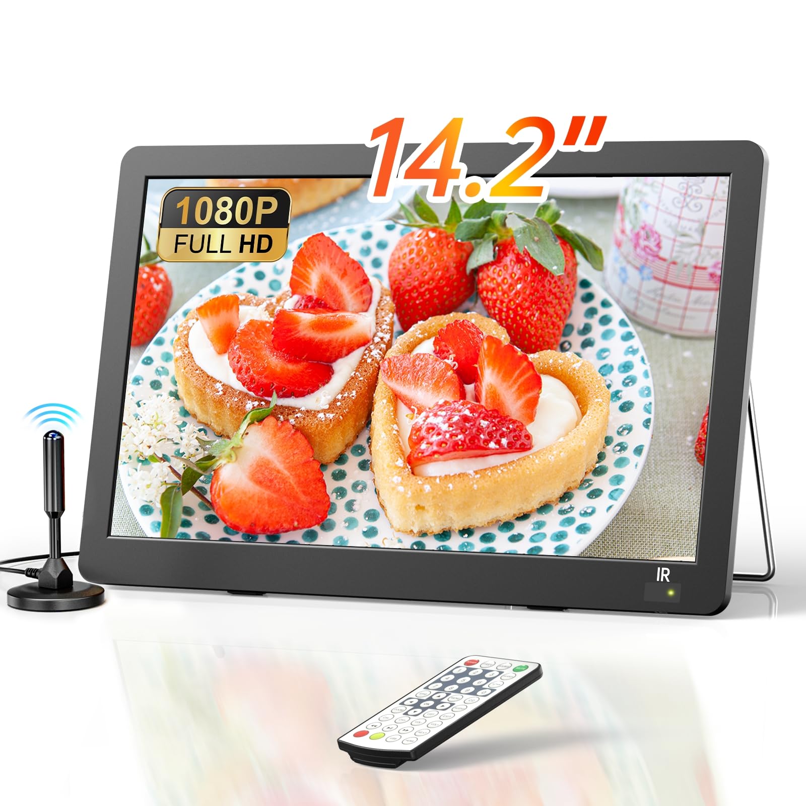 Desobry TV Portatile 14.2 pollici 1080P con DVB-T2