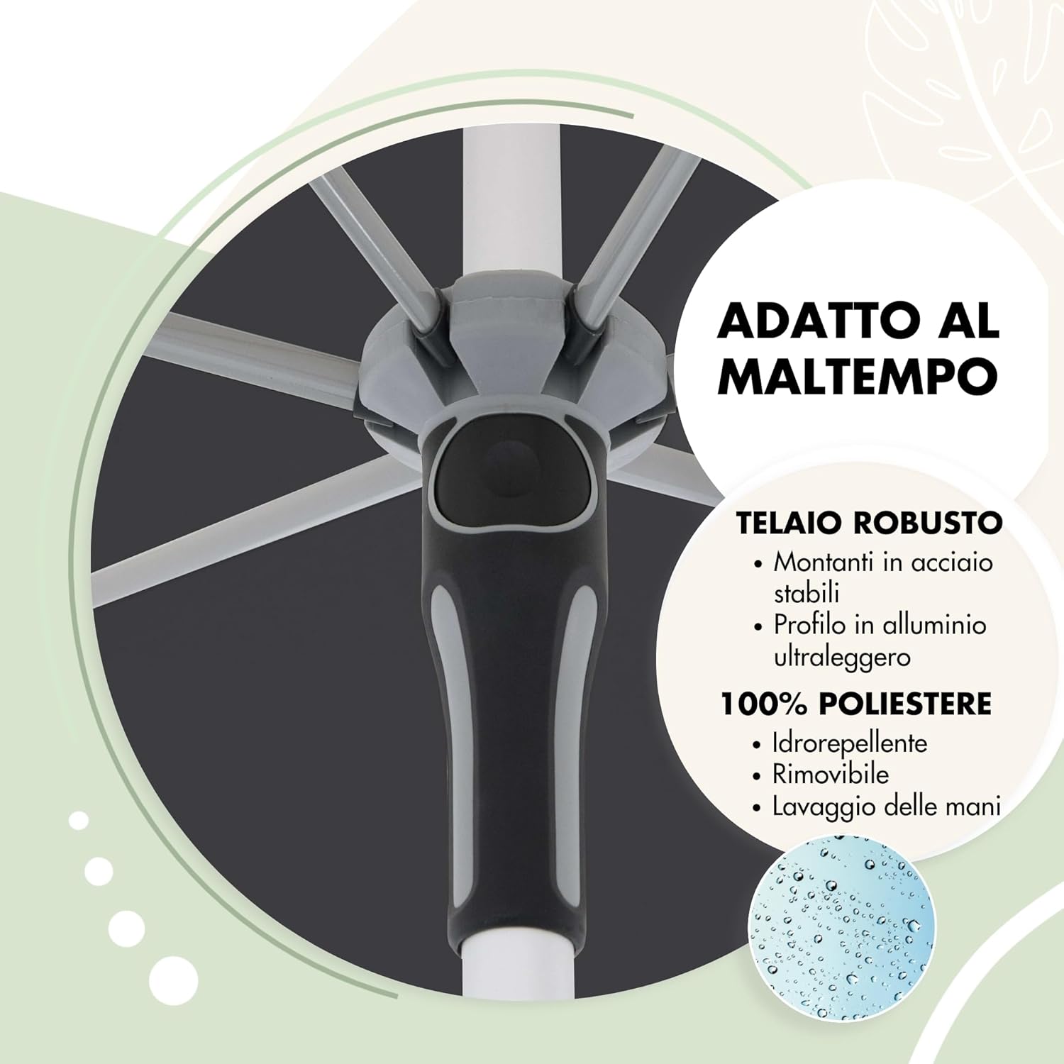 Doppler Push Up Parasole da Balcone 220 cm - immagine 5