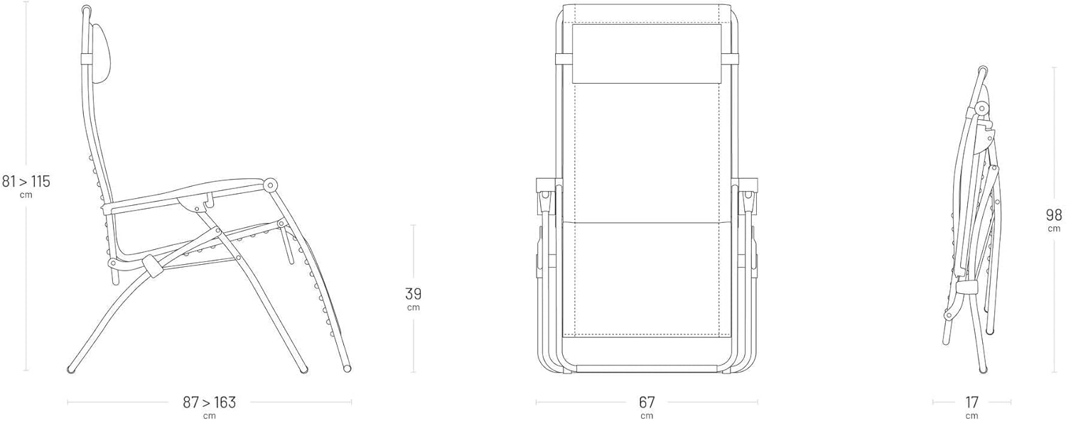 LaFuma Mobilier Rilassamento RSXA Clip, Batyline Ciel - immagine 4