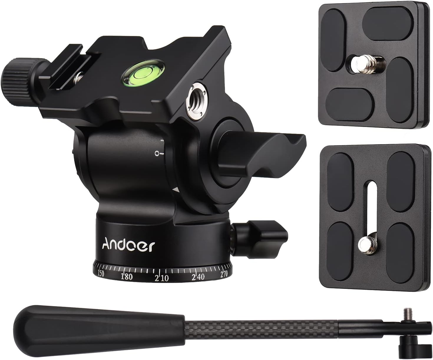 Andoer Testa Fluida Pan Tilt per Fotocamera Compatta - immagine 1