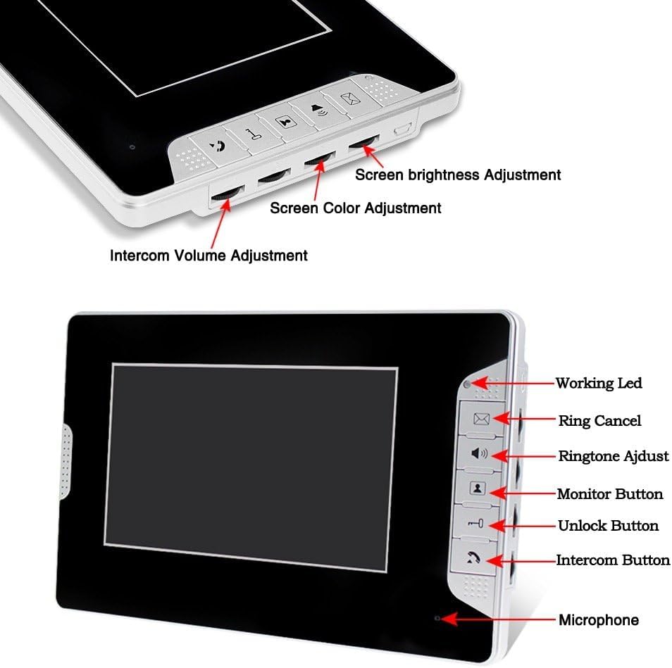 LIBO Videocitofono Impermeabile 7" Cablato Digital HD - immagine 2