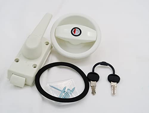 Serratura Bianca Perla per Porta Roulotte, Apertura Destra