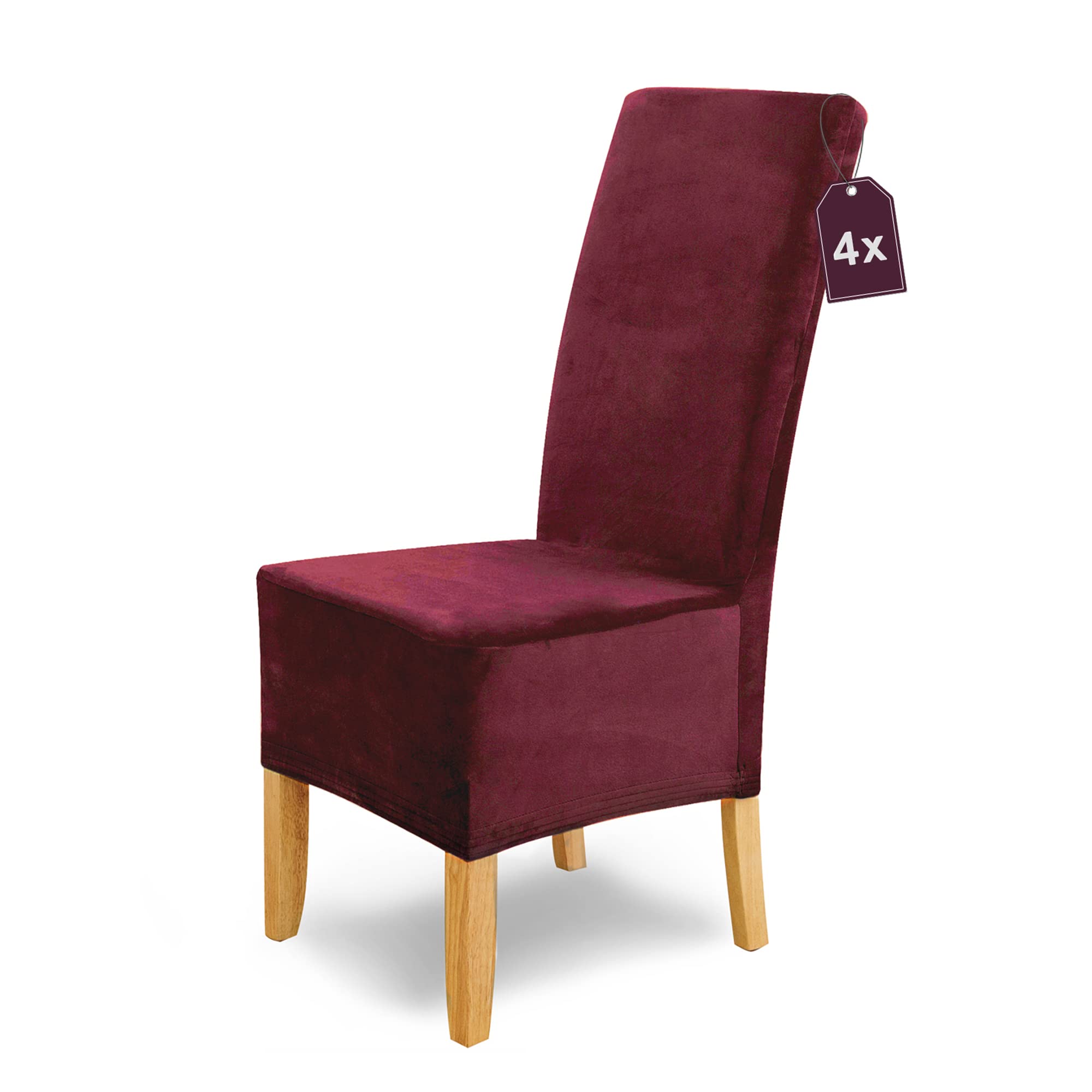 SCHEFFLER-HOME Housse de Chaise 'Puma Velvet' Bordeaux