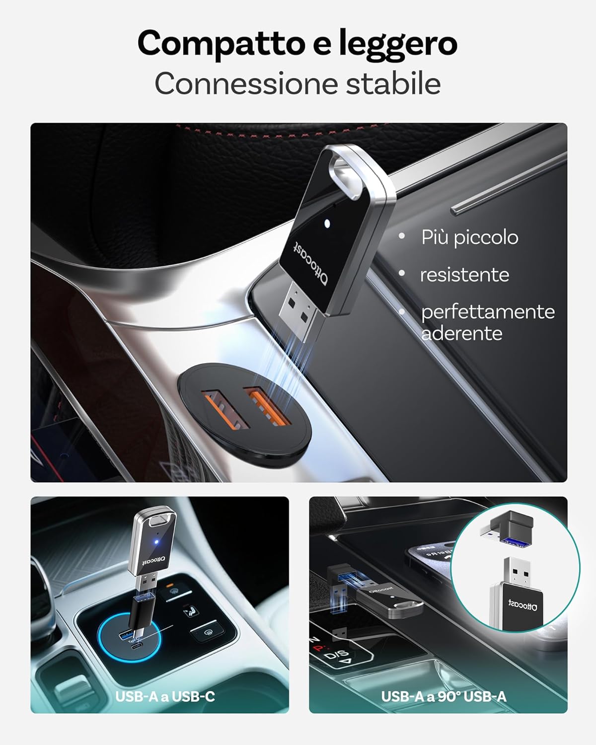 Ottocast Adattatore Wireless CarPlay & Android Auto 2025 - immagine 3