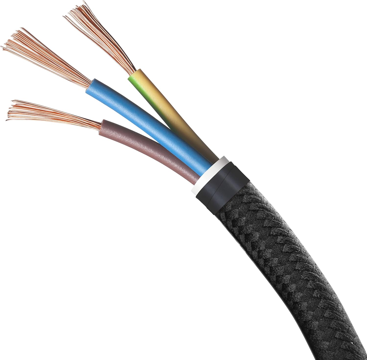 Amarcords Cavo Elettrico Tessile Tondo Seta Nero 20m - immagine 3