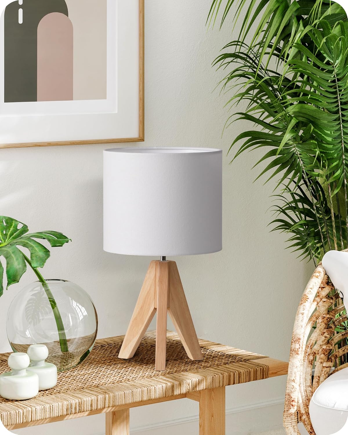 Edishine Lampada da Comodino in Legno E27 - immagine 1