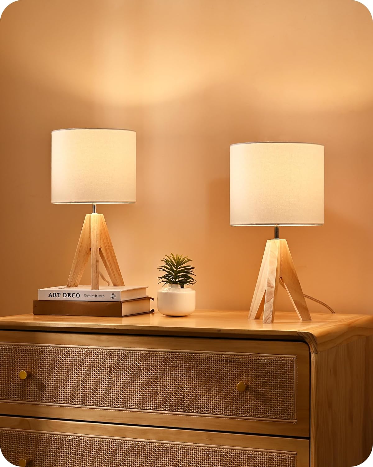 Edishine Lampada da Comodino in Legno E27 - immagine 6