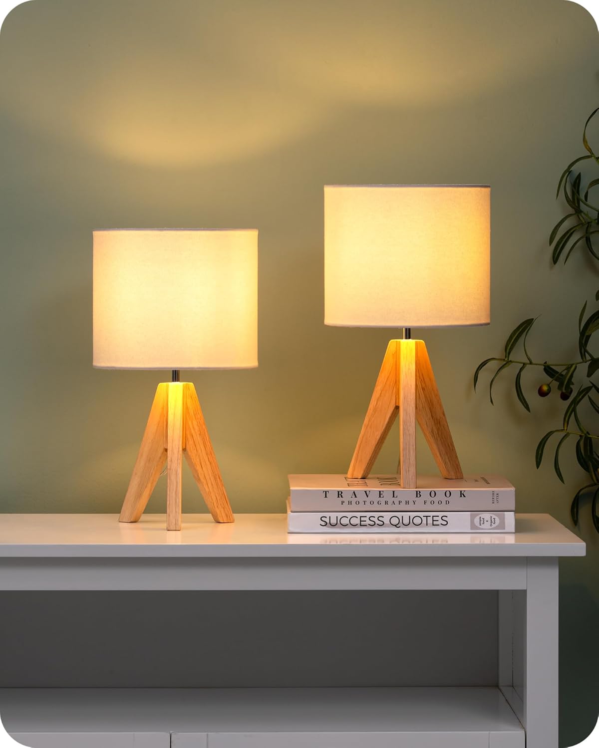 Edishine Lampada da Comodino in Legno E27 - immagine 7