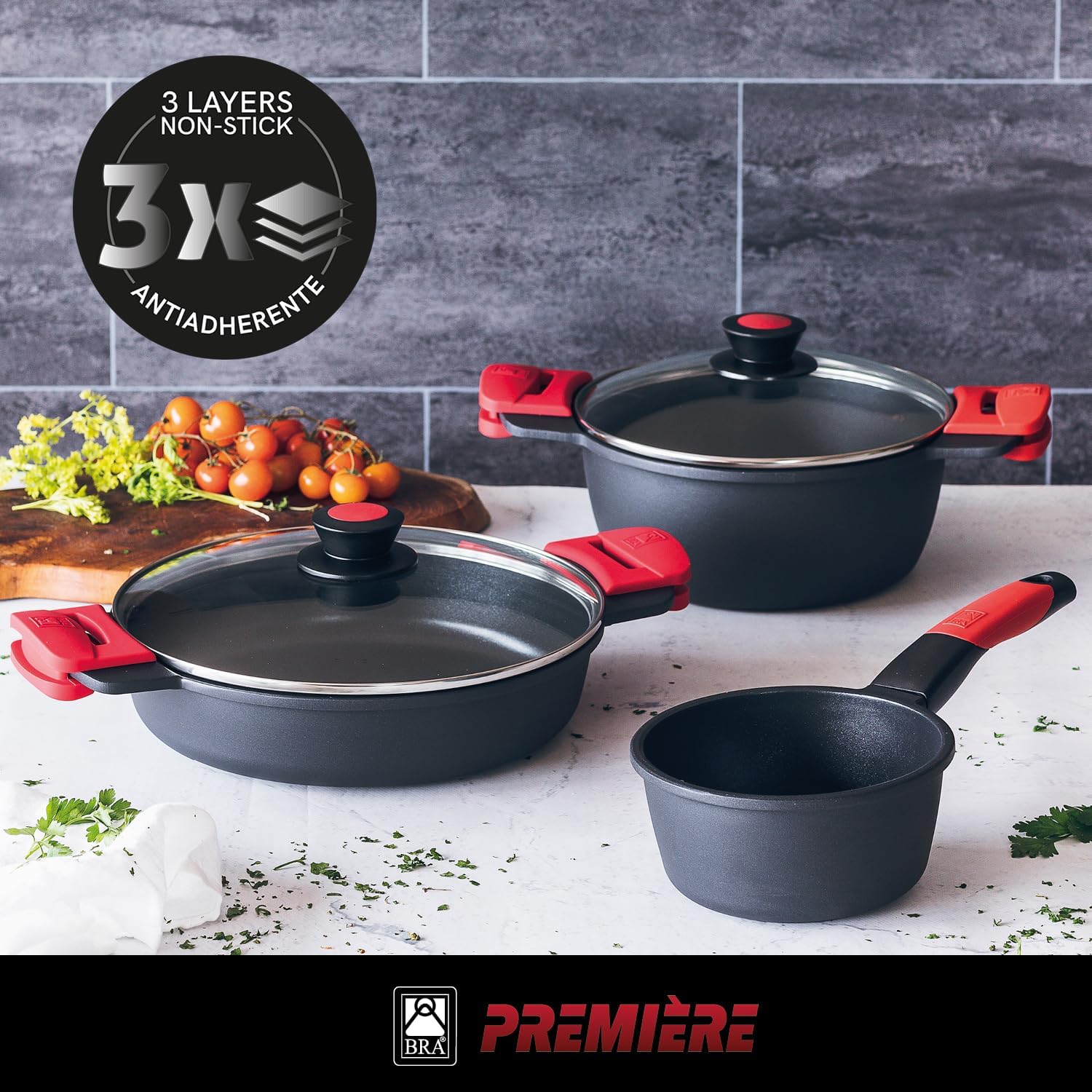 Bra Premiere Batteria Ghisa Antiaderente 3 Pezzi - immagine 3