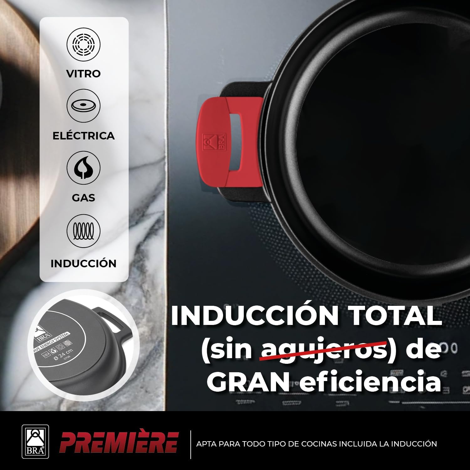 Bra Premiere Batteria Ghisa Antiaderente 3 Pezzi - immagine 4