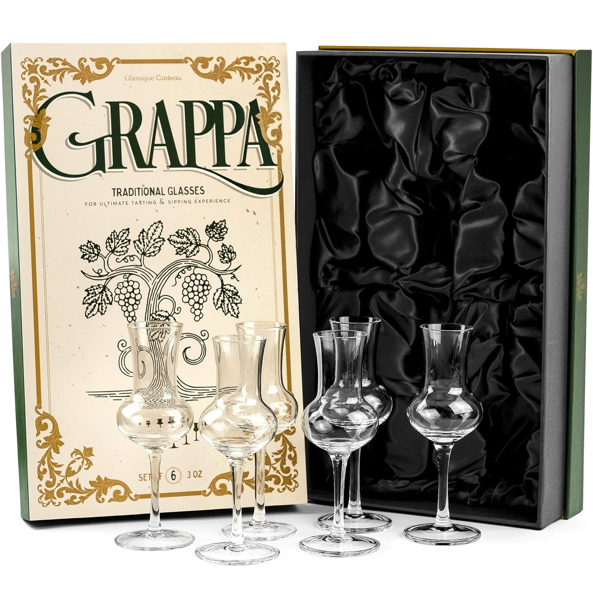 Bicchieri Cristallo per Grappa e Cordiale - Set da 6