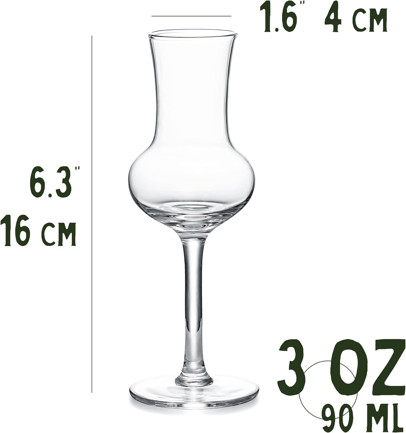 Bicchieri Cristallo per Grappa e Cordiale - Set da 6 - immagine 3