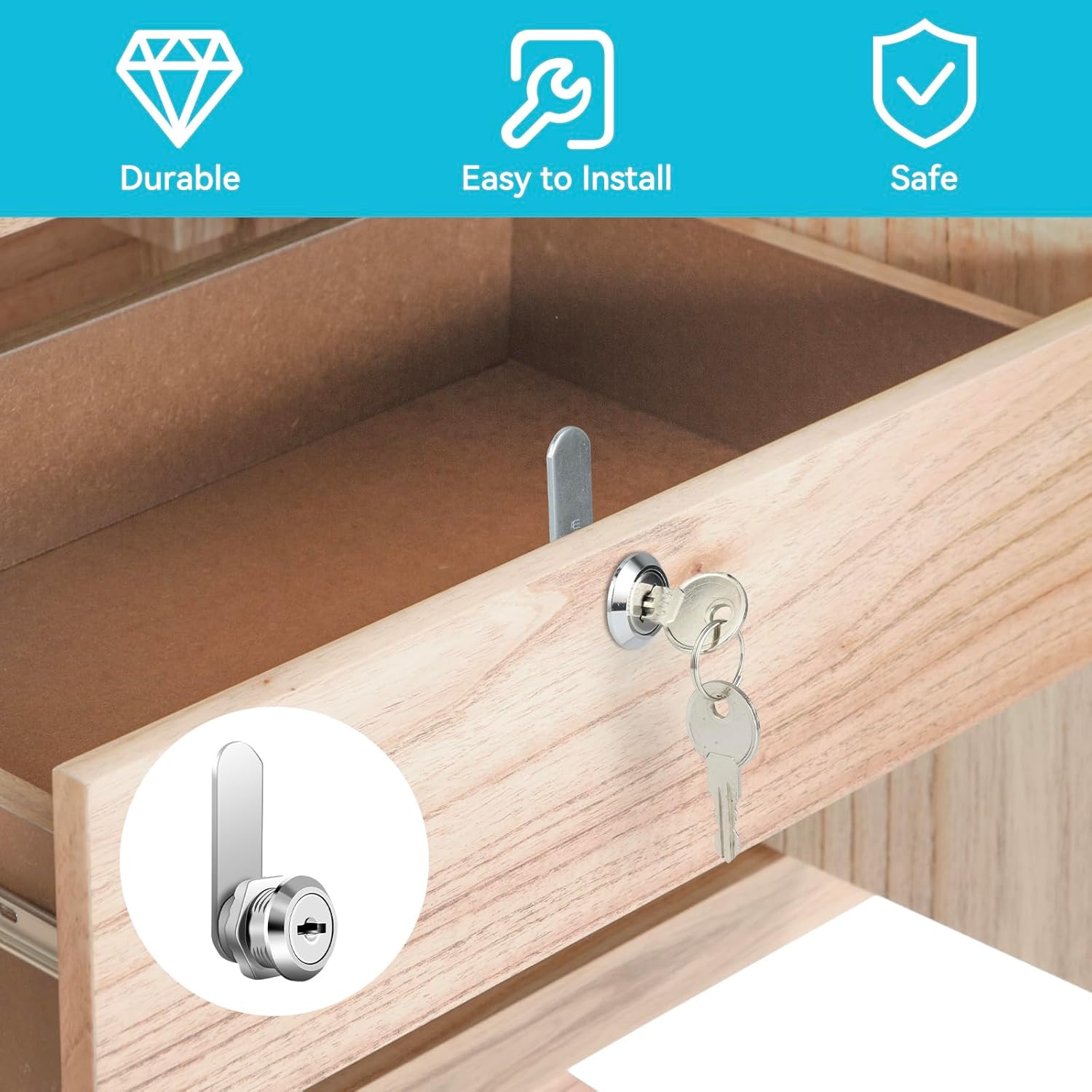 Aiqinu Serratura per Cassetta Postale 16mm - immagine 5