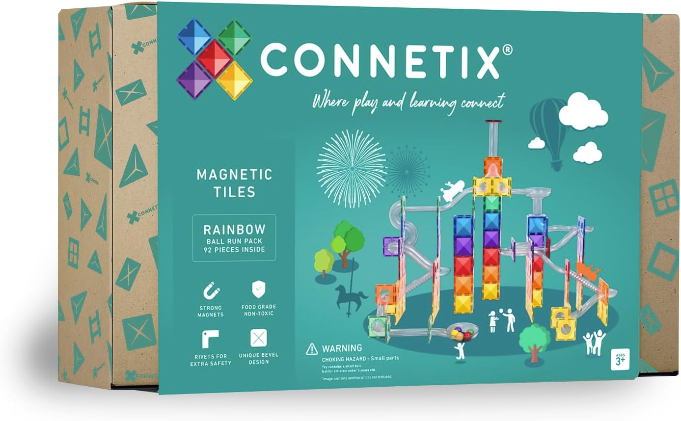 CONNETIX Arcobaleno Confezione Ball Run, 92 Pezzi - immagine 1