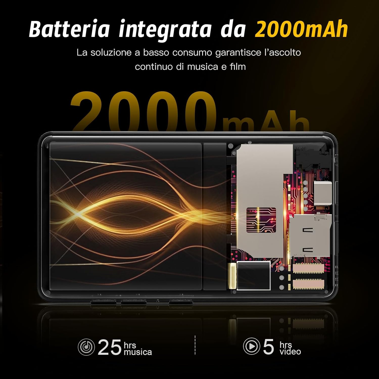 Lettore MP3 144GB con WiFi e Bluetooth, Touch Screen 4.02'' - immagine 6