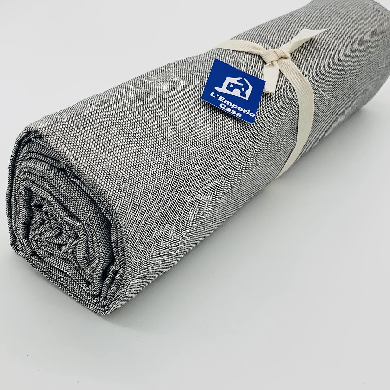 L'EMPORIO CASA Telo Copridivano Cotone Panama (Grigio Scuro)