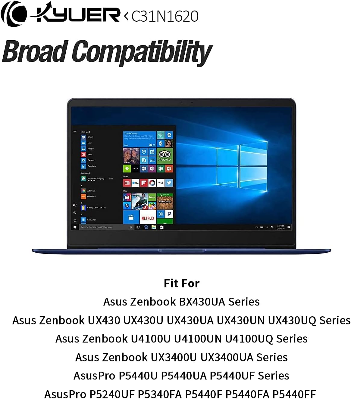 K Kyuer Batteria 50Wh C31N1620 per Asus Zenbook - immagine 5