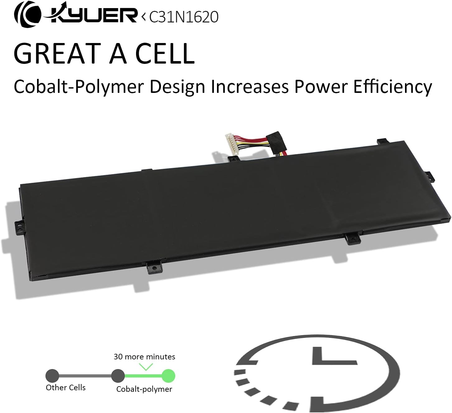 K Kyuer Batteria 50Wh C31N1620 per Asus Zenbook - immagine 7