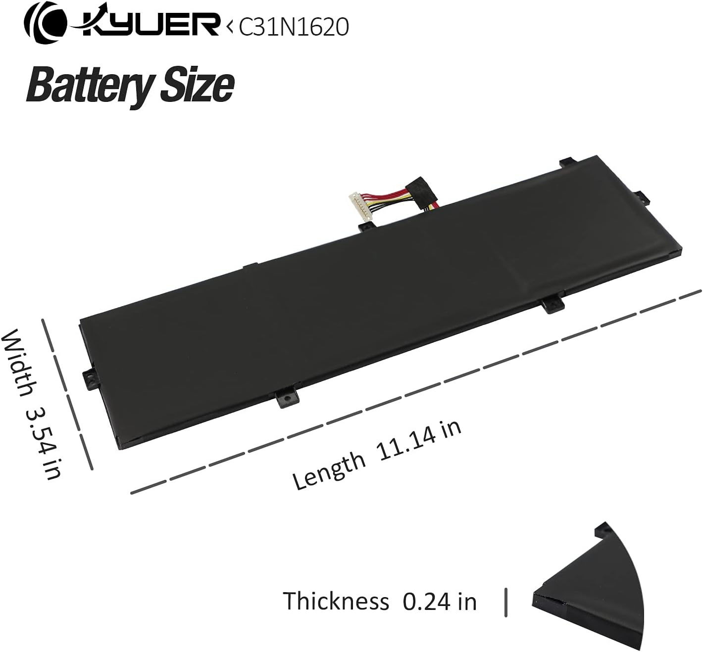 K Kyuer Batteria 50Wh C31N1620 per Asus Zenbook - immagine 8
