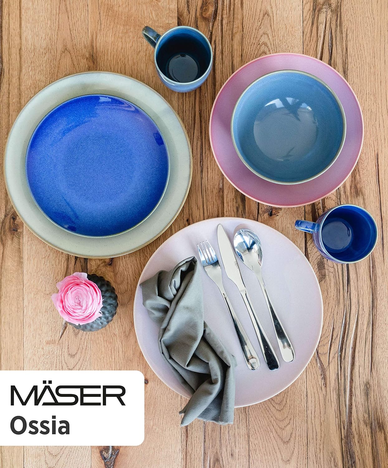 Mäser Serie Ossia - Set Piatti 6 Persone Gres Porcellanato - immagine 2