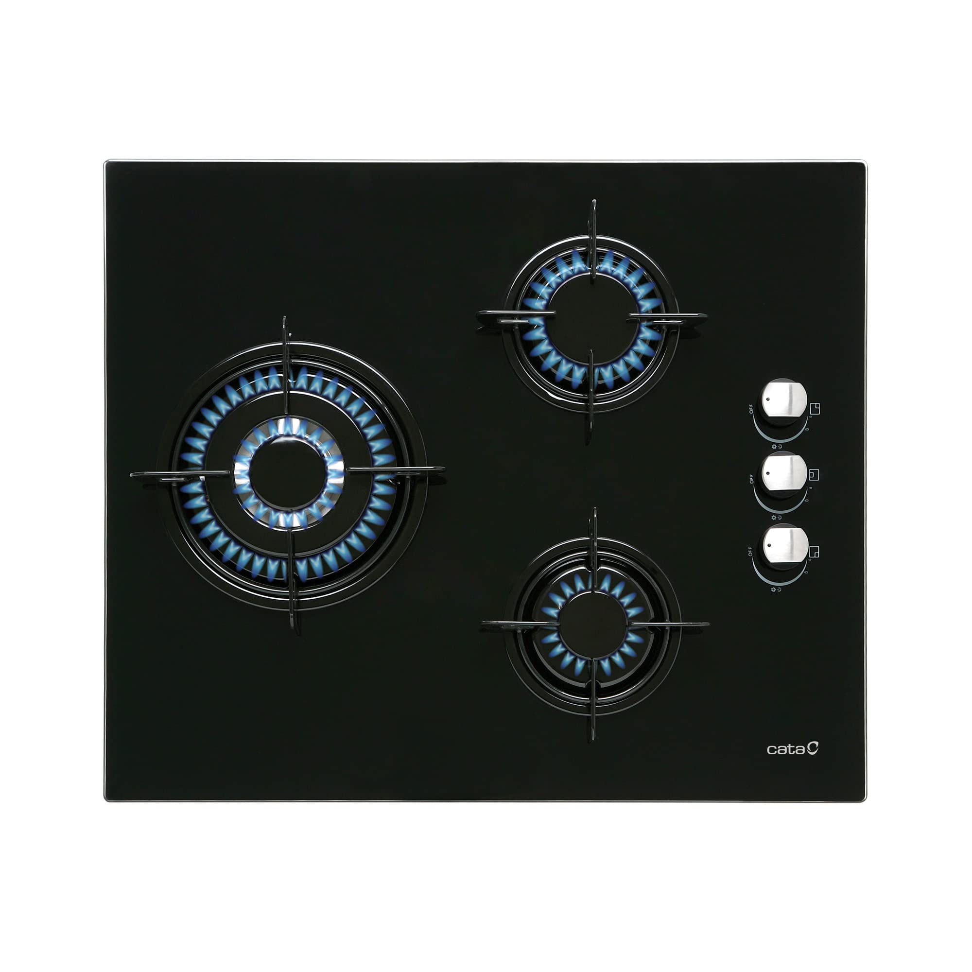 Cata Piastra Gas CIB 6021 BK 3 Fuochi, 59 cm