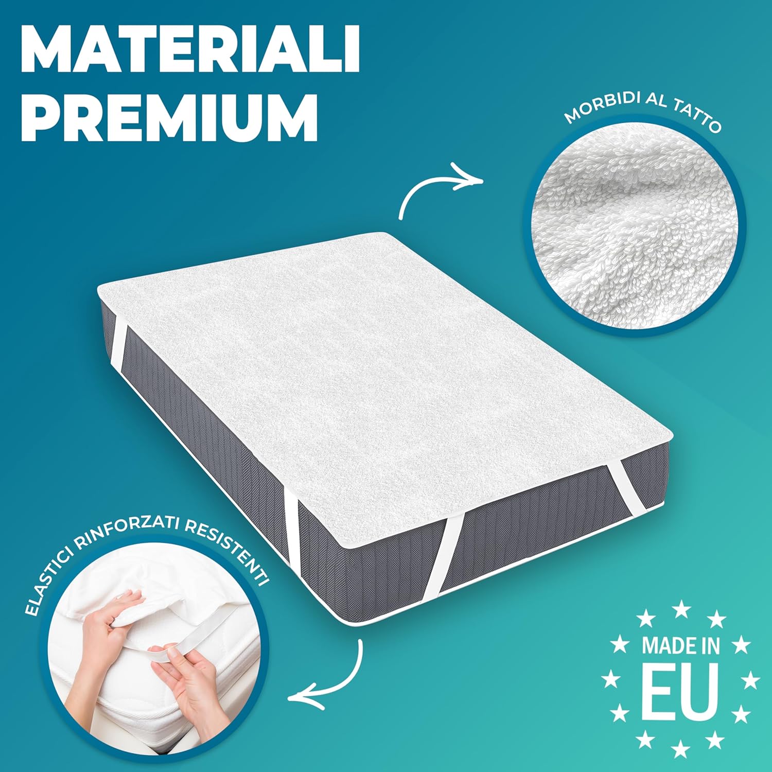 Flowen Coprimaterasso Impermeabile in Cotone 60x120cm - immagine 2