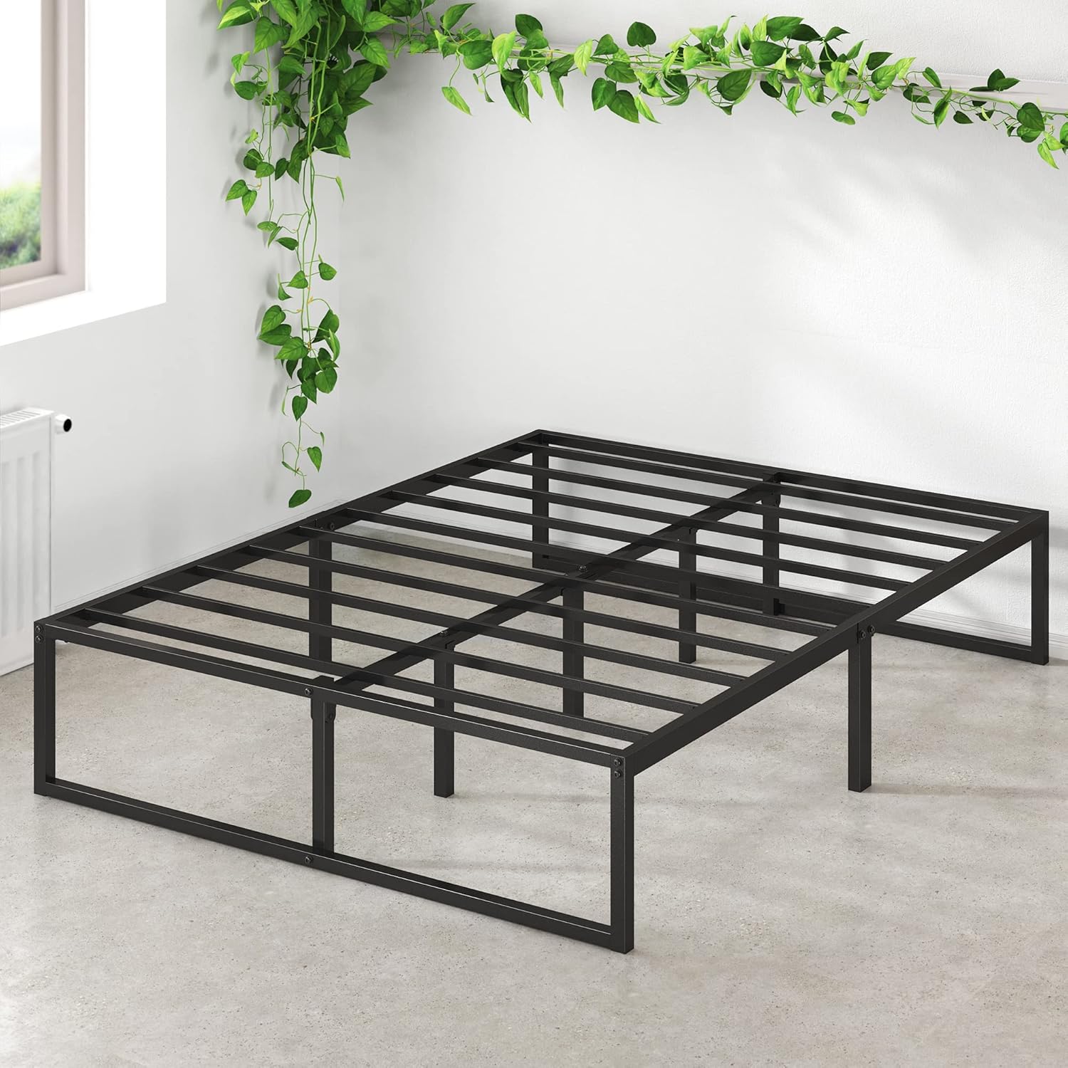 Zinus Lorelai Letto 120x190 cm con Contenitore, Nero - immagine 7