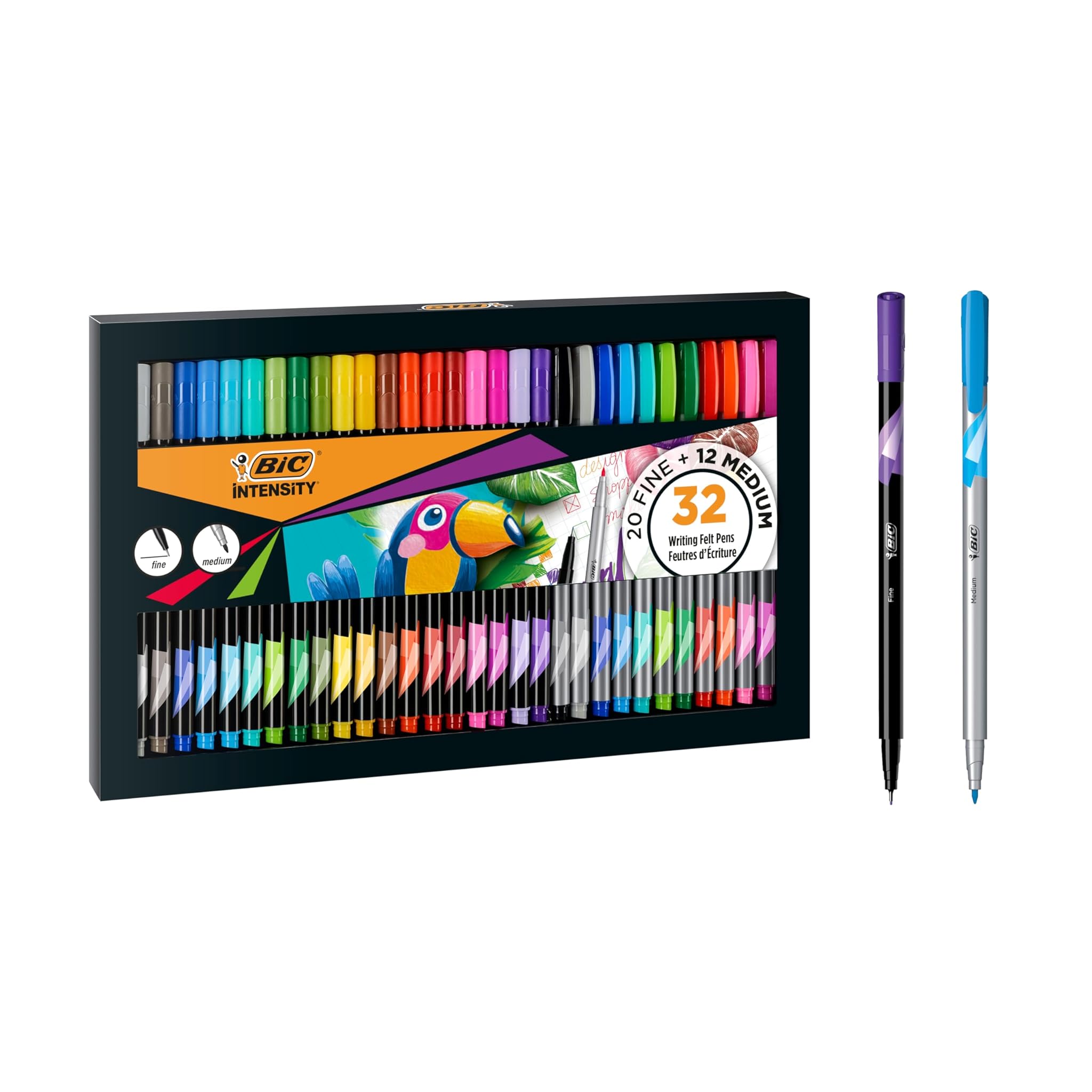 Bic Intensity - Set Scrittura 32 Pennarelli Colorati