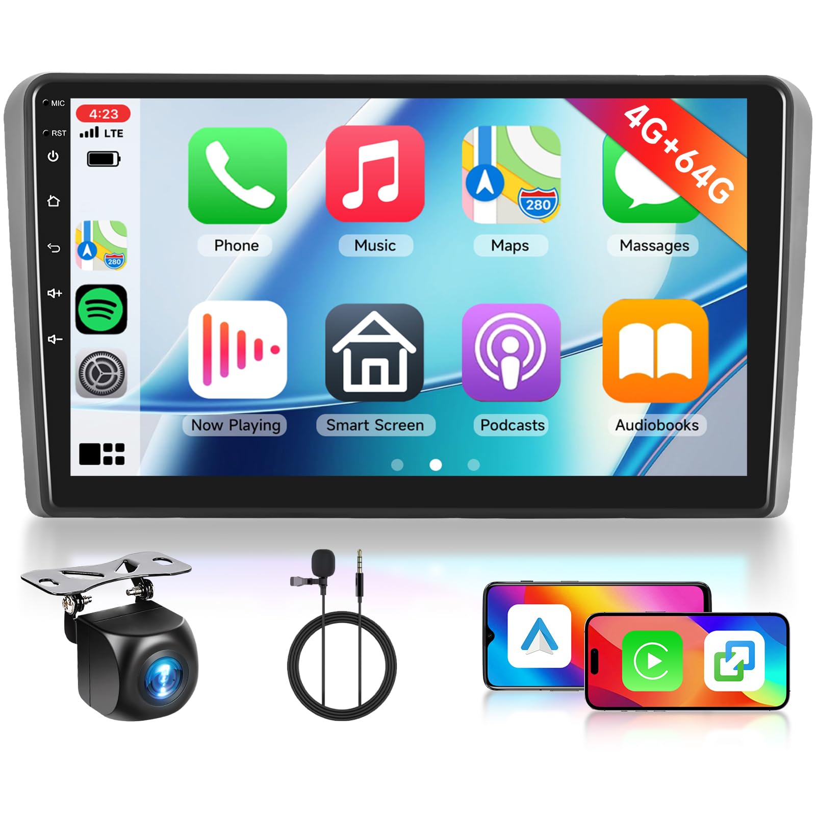 Hodozzy Android Autoradio 9" per Audi A3 S3 RS3 8P 8V (2003-2013)