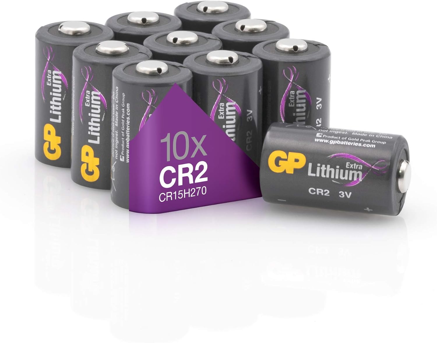 Gp Extra - Set 10 Pile al Litio CR2 da 3V - immagine 1