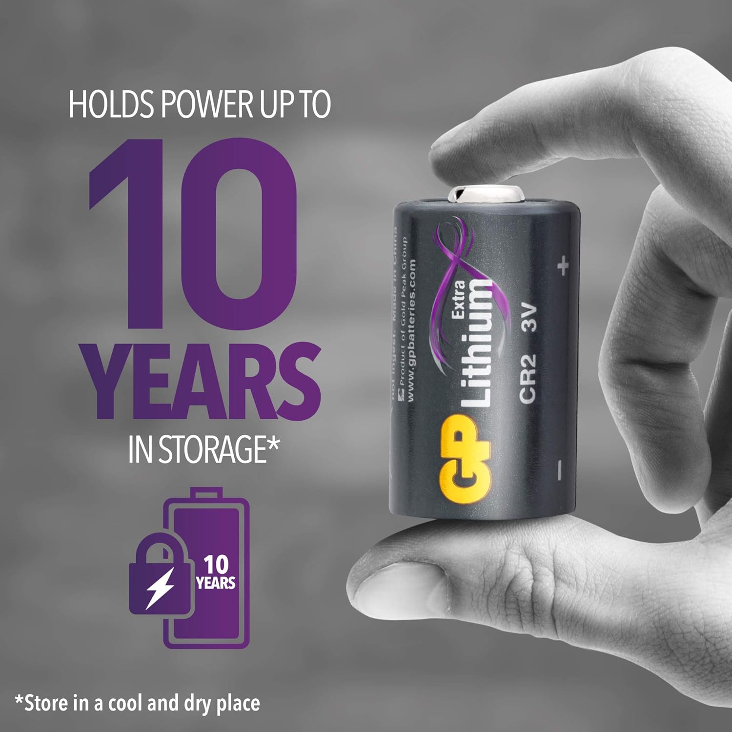 Gp Extra - Set 10 Pile al Litio CR2 da 3V - immagine 2