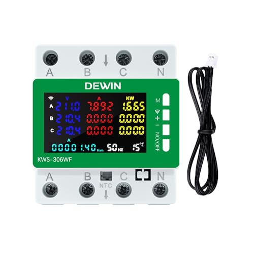 Dewin Contatore Energia Elettrica Trifase WiFi 80A 220VAC