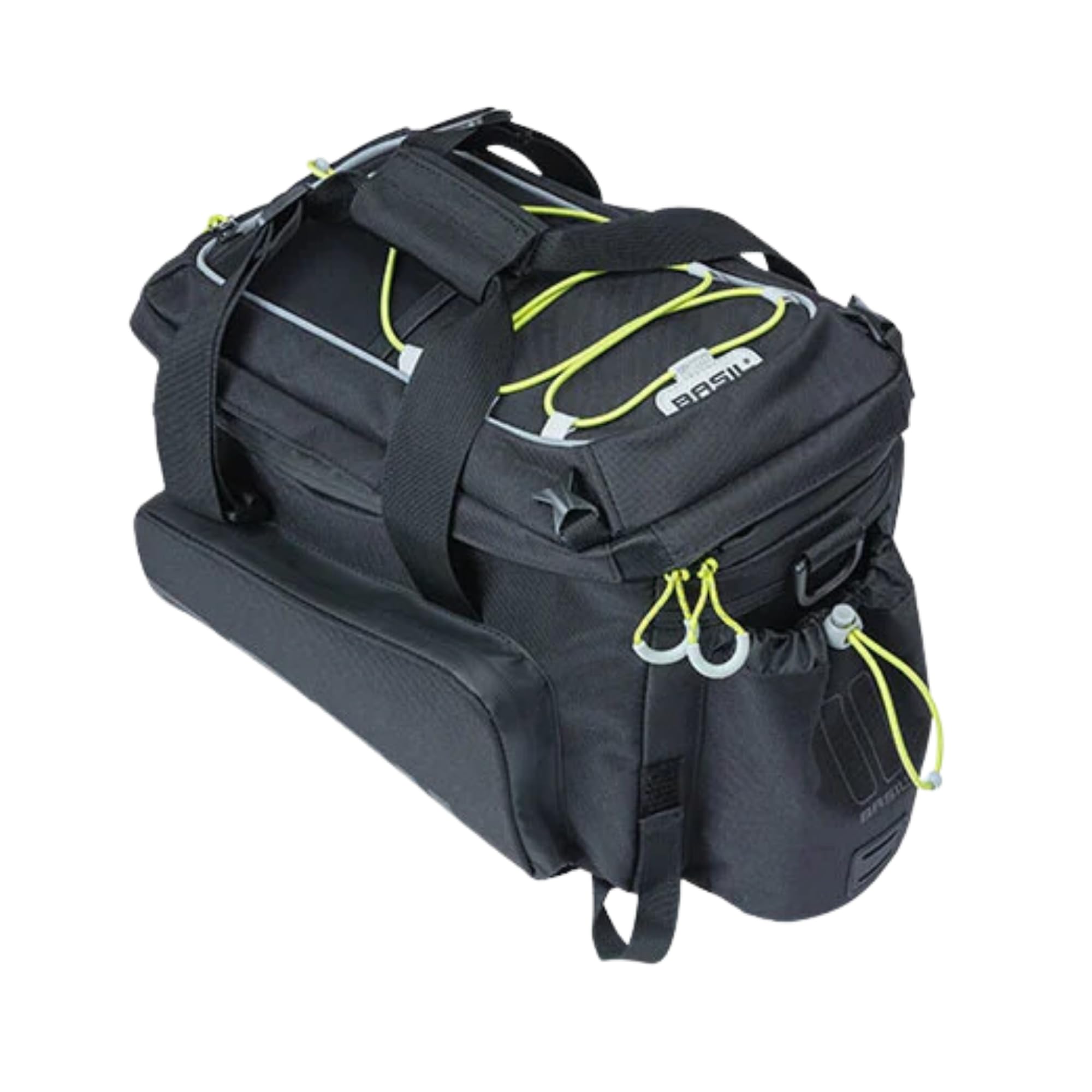 Basil Miles XL PRO, Trunkbag Unisex Adulto, Nero Lime, 9-36 Liter