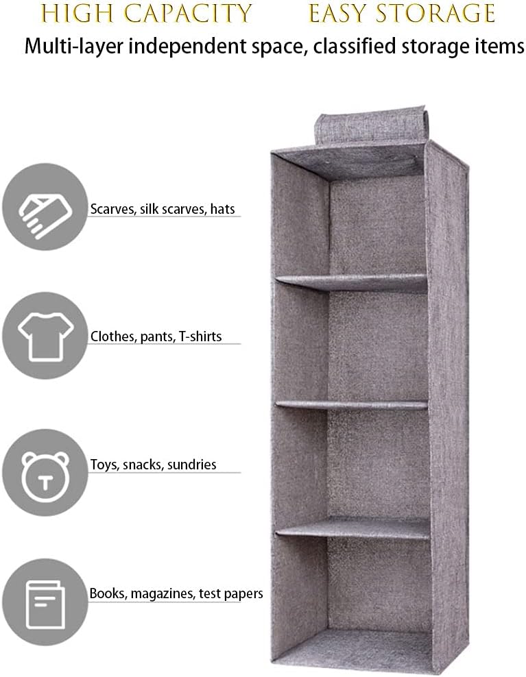 Eushine Organizer Armadio da Appendere Grigio - immagine 3