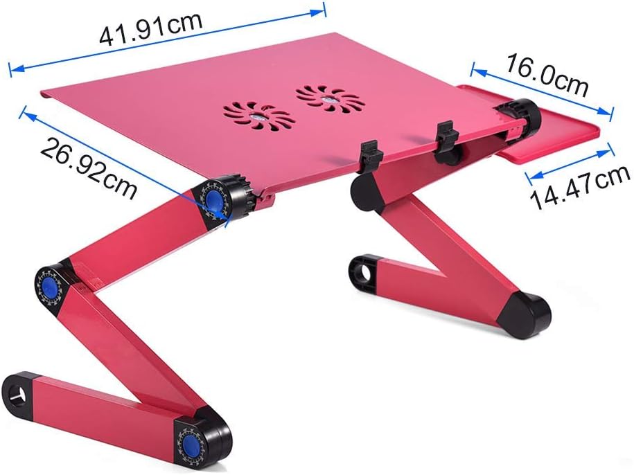 Greensen Supporto Pieghevole Laptop Alluminio, Rosso - immagine 3
