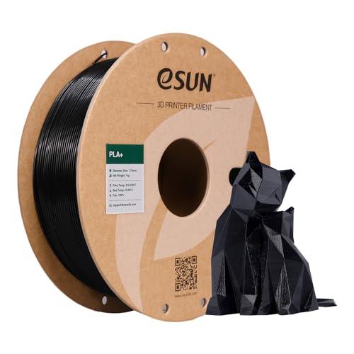 Esun Filamento PLA+ 1.75mm per Stampante 3D, Nero