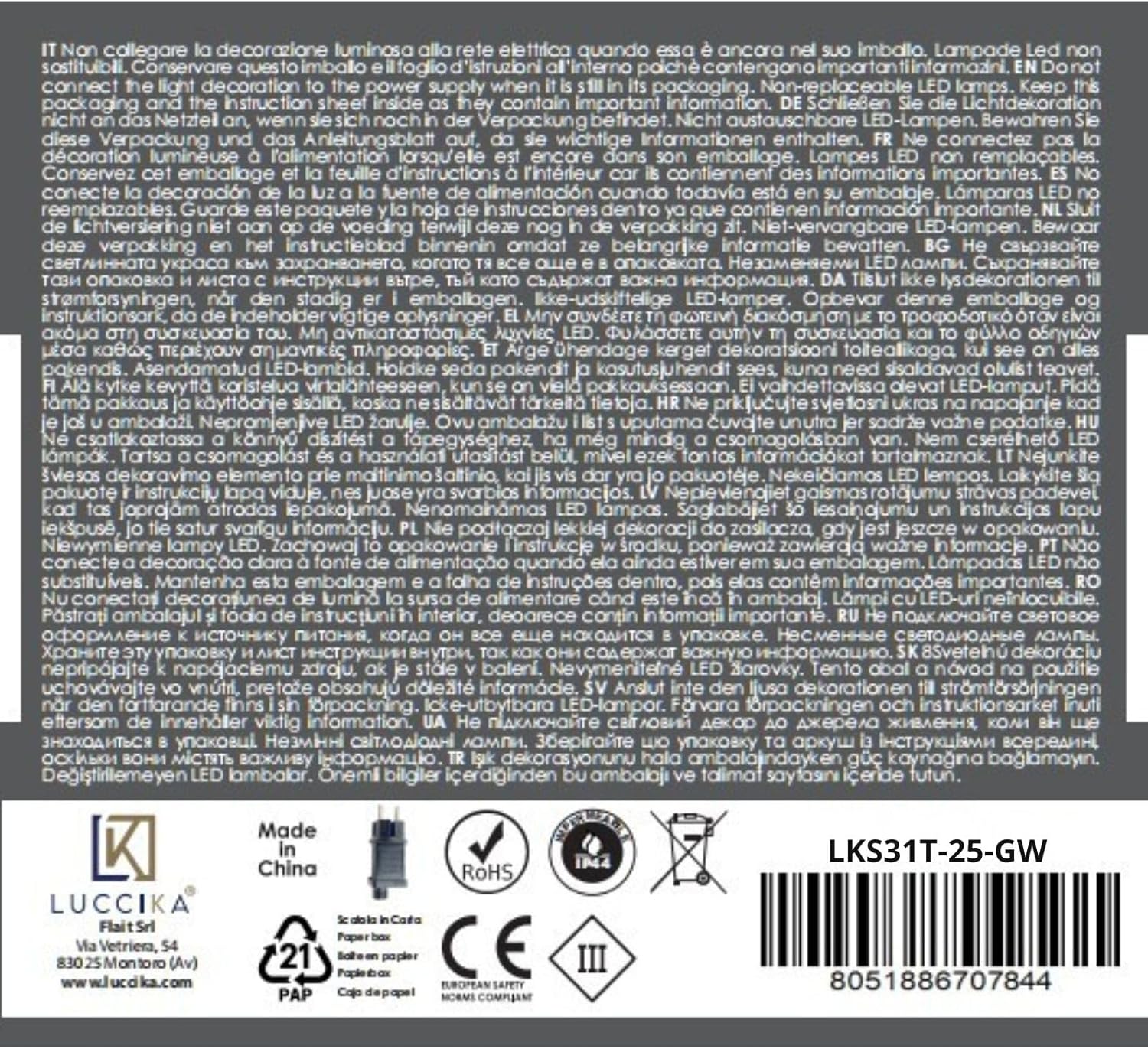 Luccika Catena Luminosa LED Tutti Flash 31V - immagine 3