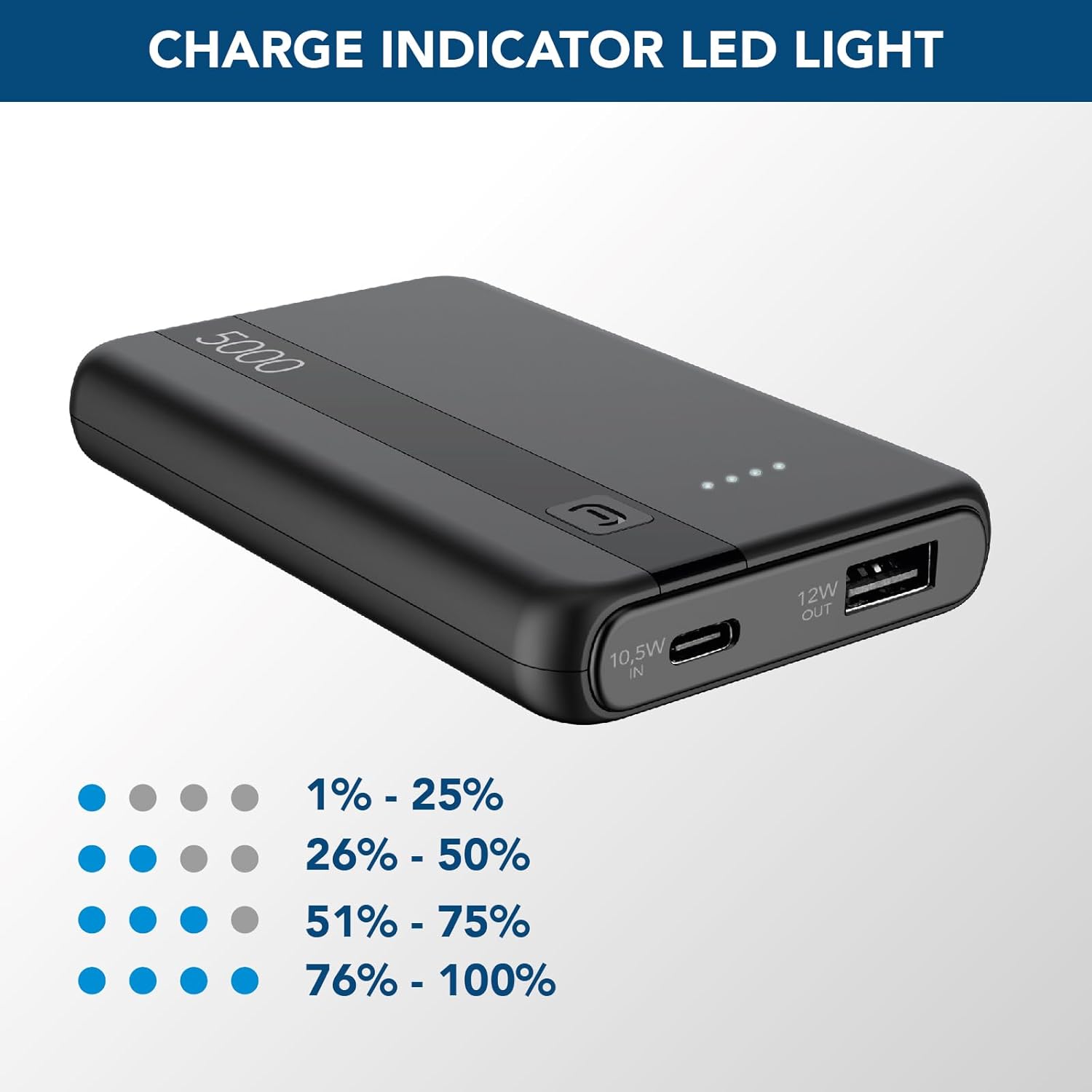Cellularline Power Bank 5000mAh, Nero - immagine 4