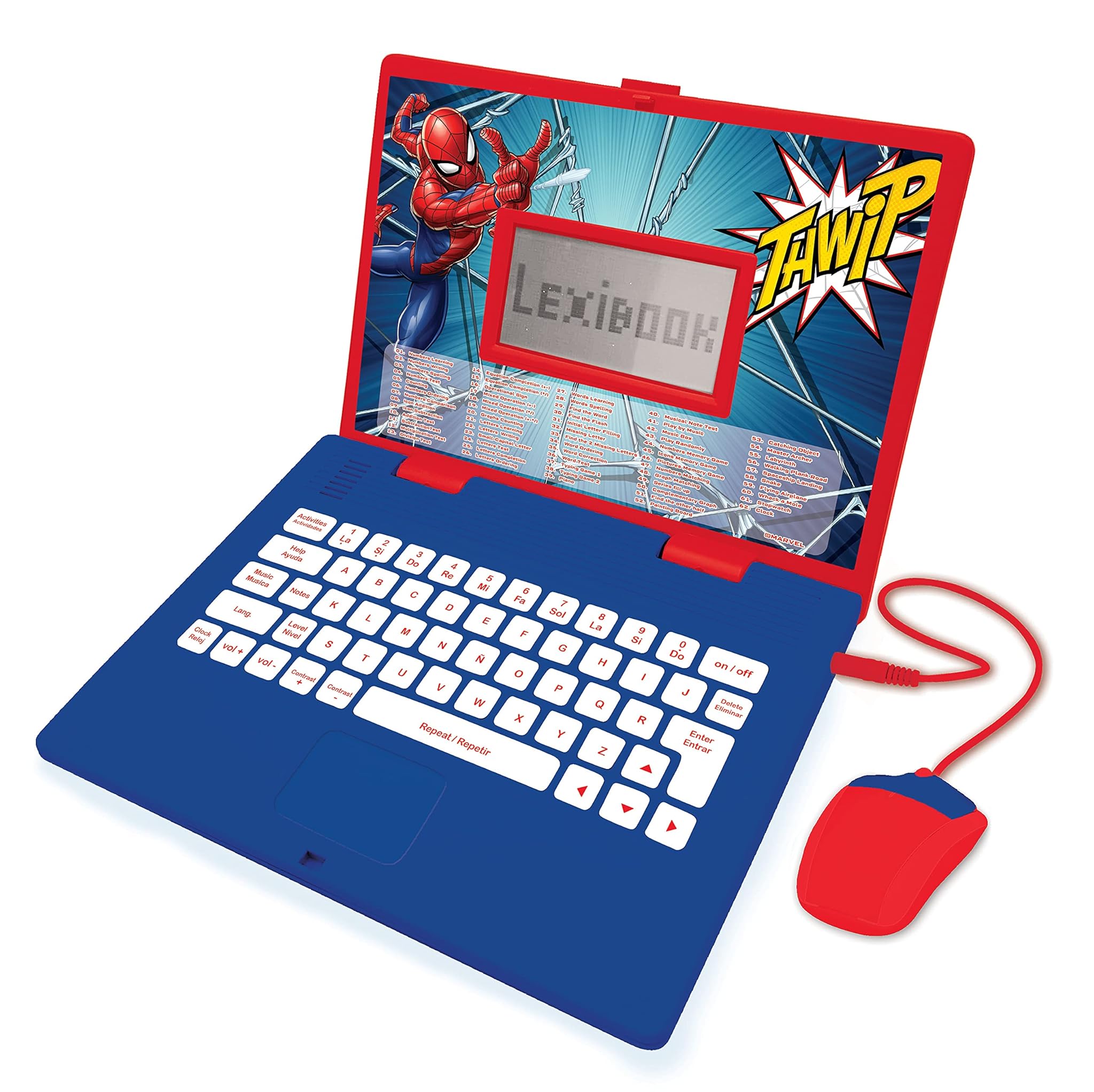 Lexibook JC598SPi2 Spider-Man - Laptop Educativo Bilingue