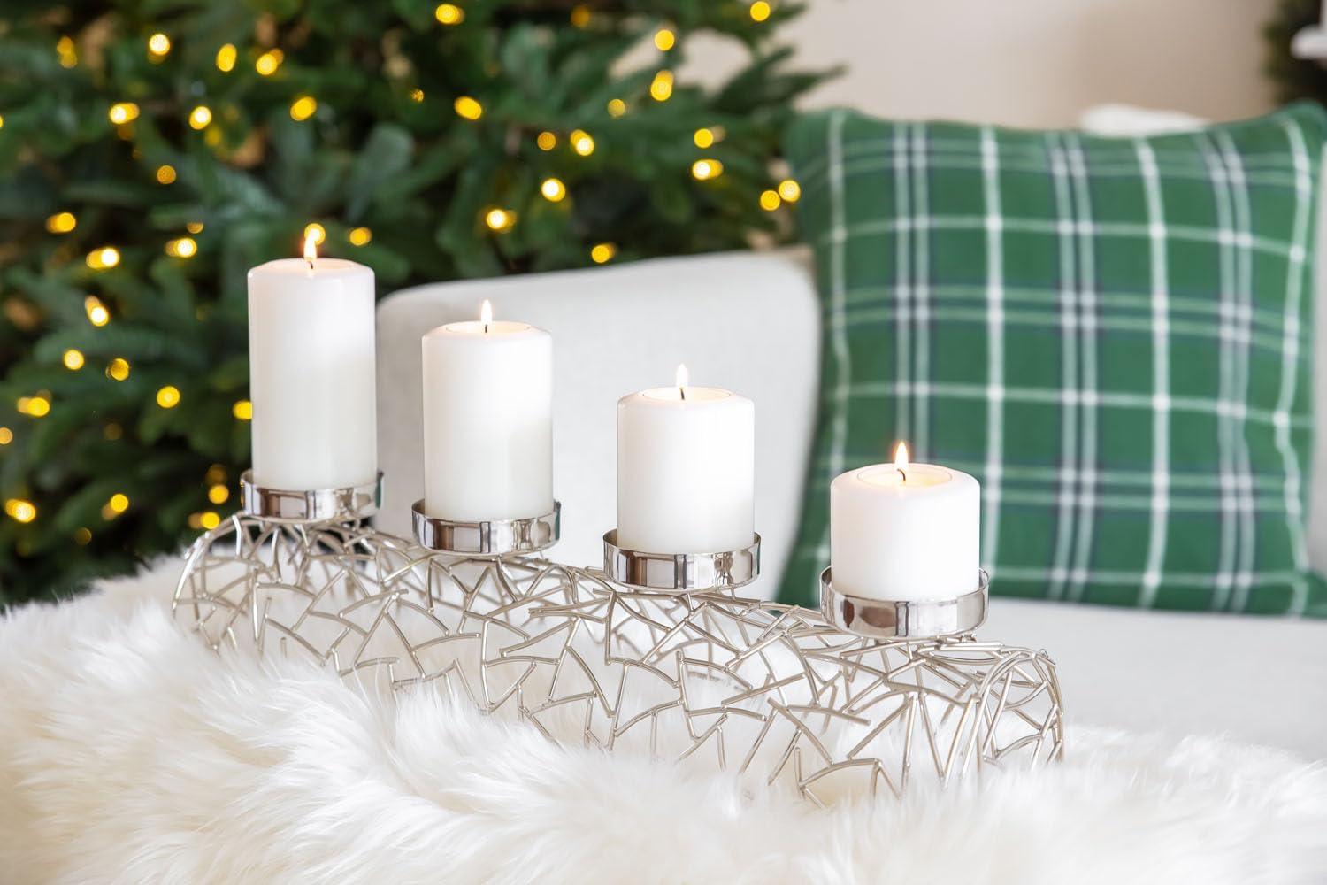 Edzard Set 4 Portacandele Cornelius Pine Ø 6cm - immagine 2