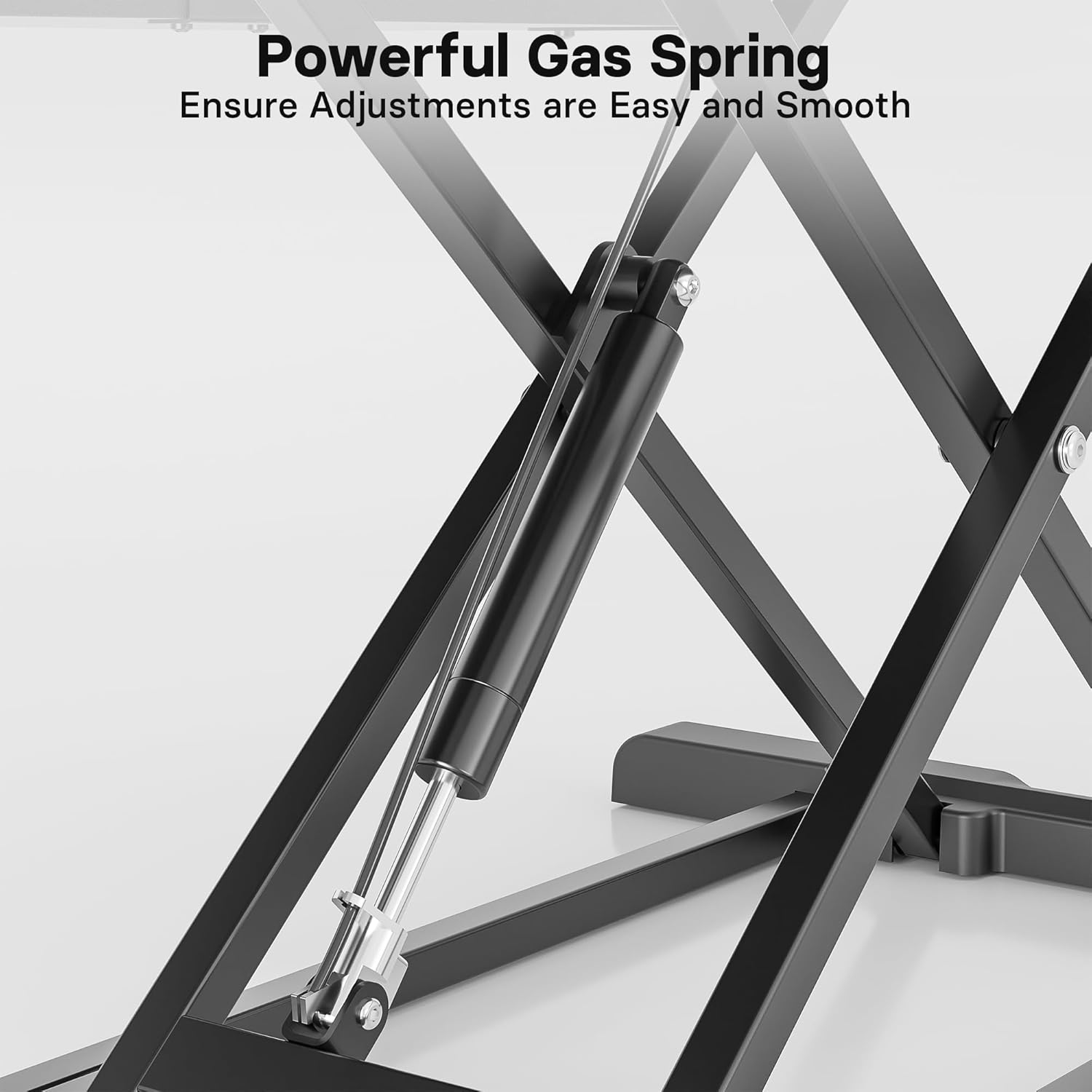 Bontec Convertitore Scrivania In Piedi 800mm, Nero - immagine 5