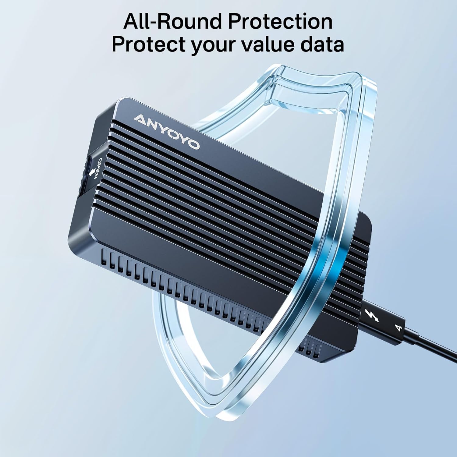 Anyoyo Enclosure SSD M.2 NVMe 40 Gbps USB 4 - immagine 8