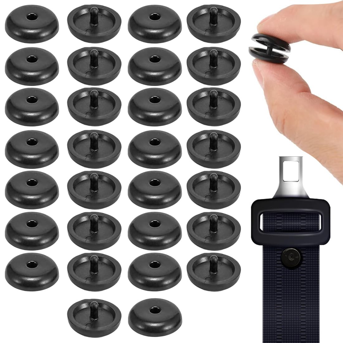 15 Paia Pulsante Ferma Cintura Di Sicurezza Bottoni Cintura Di Sicurezza Auto Nero Universale Tappo Della Cintura Di Sicurezza Adatto Per Cintura Di Sicurezza Per Tutti I Tipi Di Auto