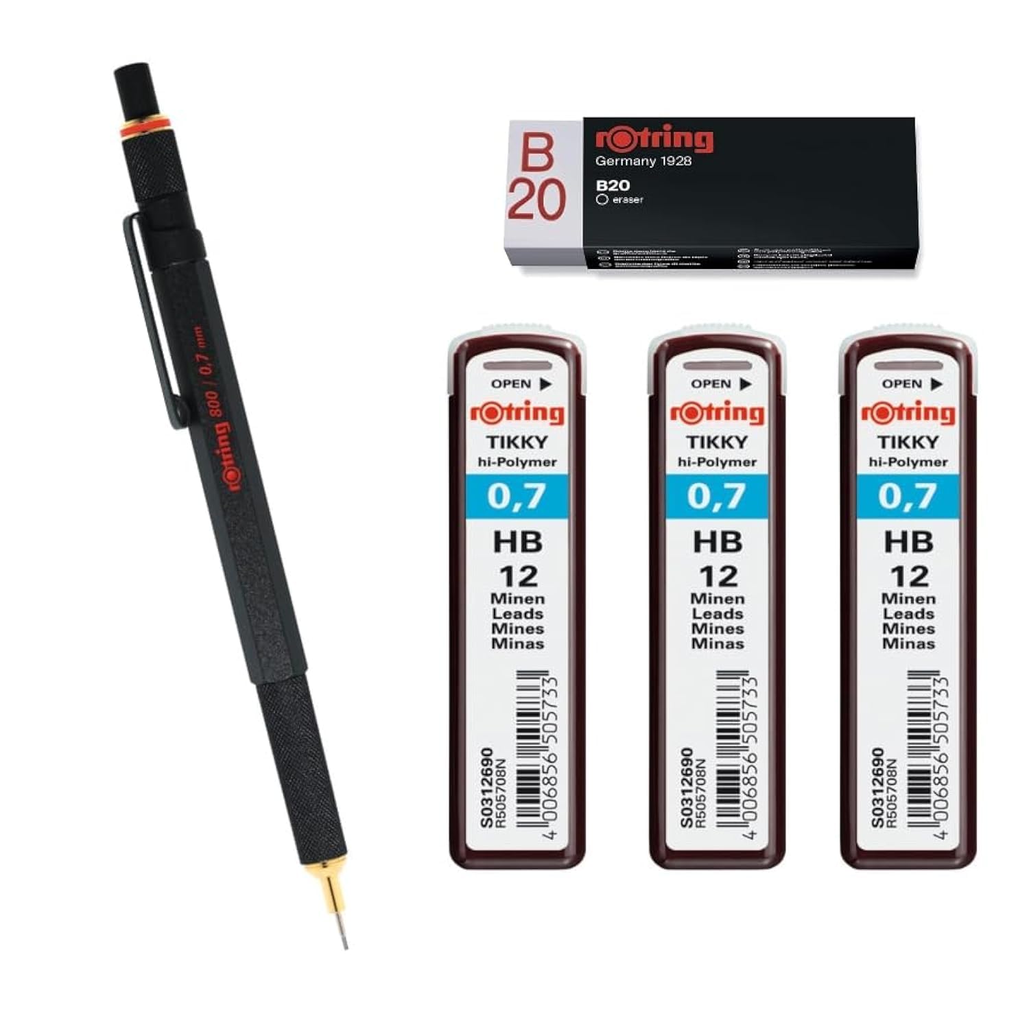 Rotring Matita Meccanica 800 0,7 mm, Nero