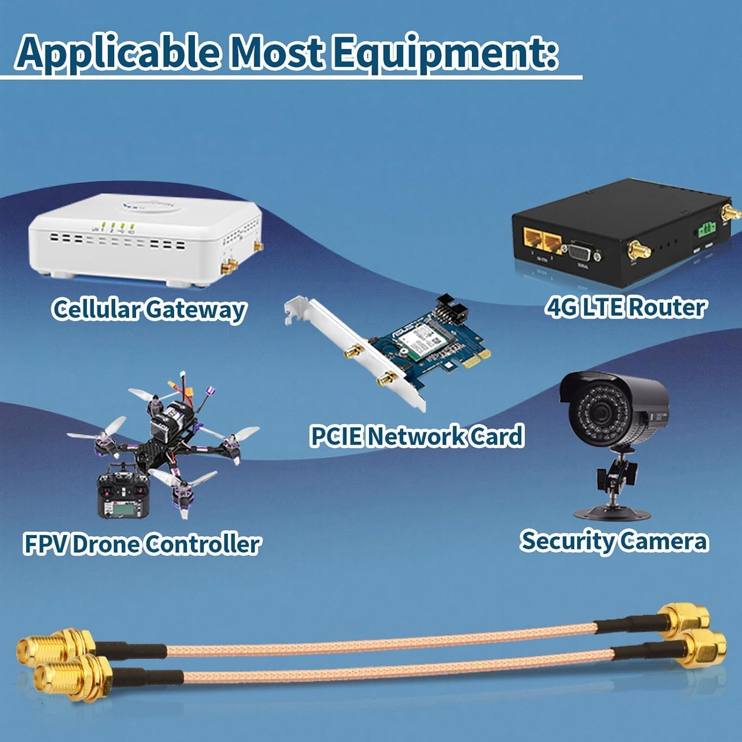 Bingfu Cavo SMA Prolunga Antenna 4G 5G 30cm (2 Pezzi) - immagine 7