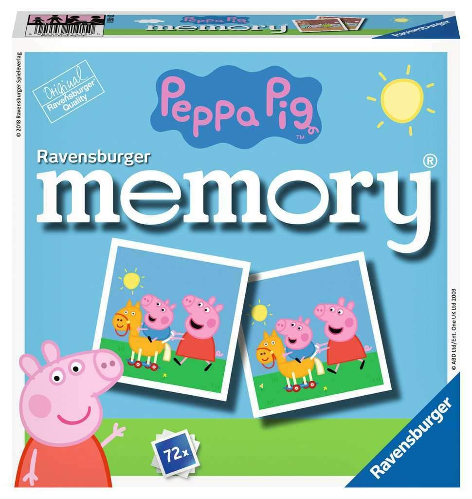 Ravensburger memory Peppa Pig, Gioco Memory per Bambini, Età Consigliata 4+, 2-8 Giocatori, Gioco di Memoria