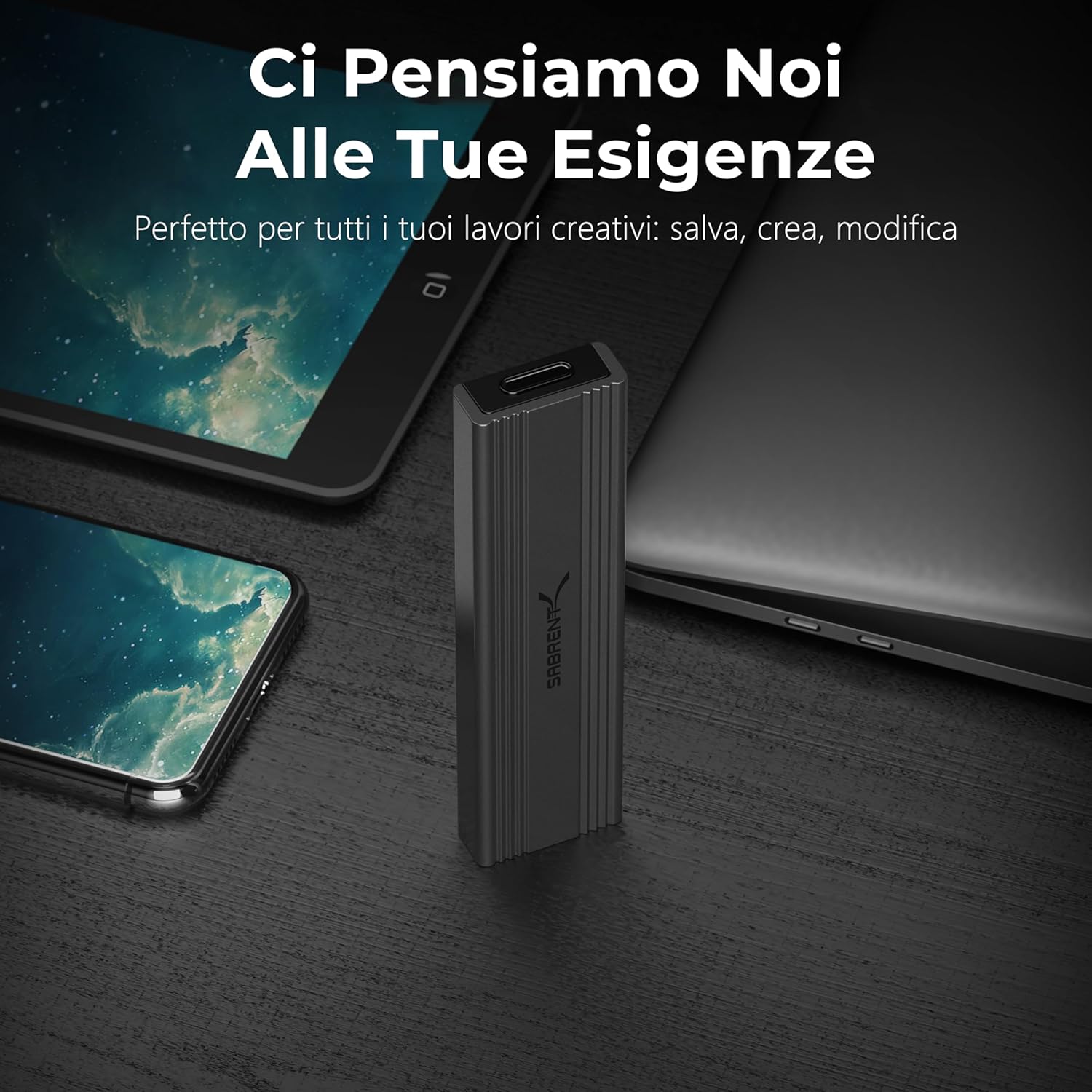 Sabrent Case SSD M.2 NVMe USB 3.2 Gen 2 Type C - immagine 5