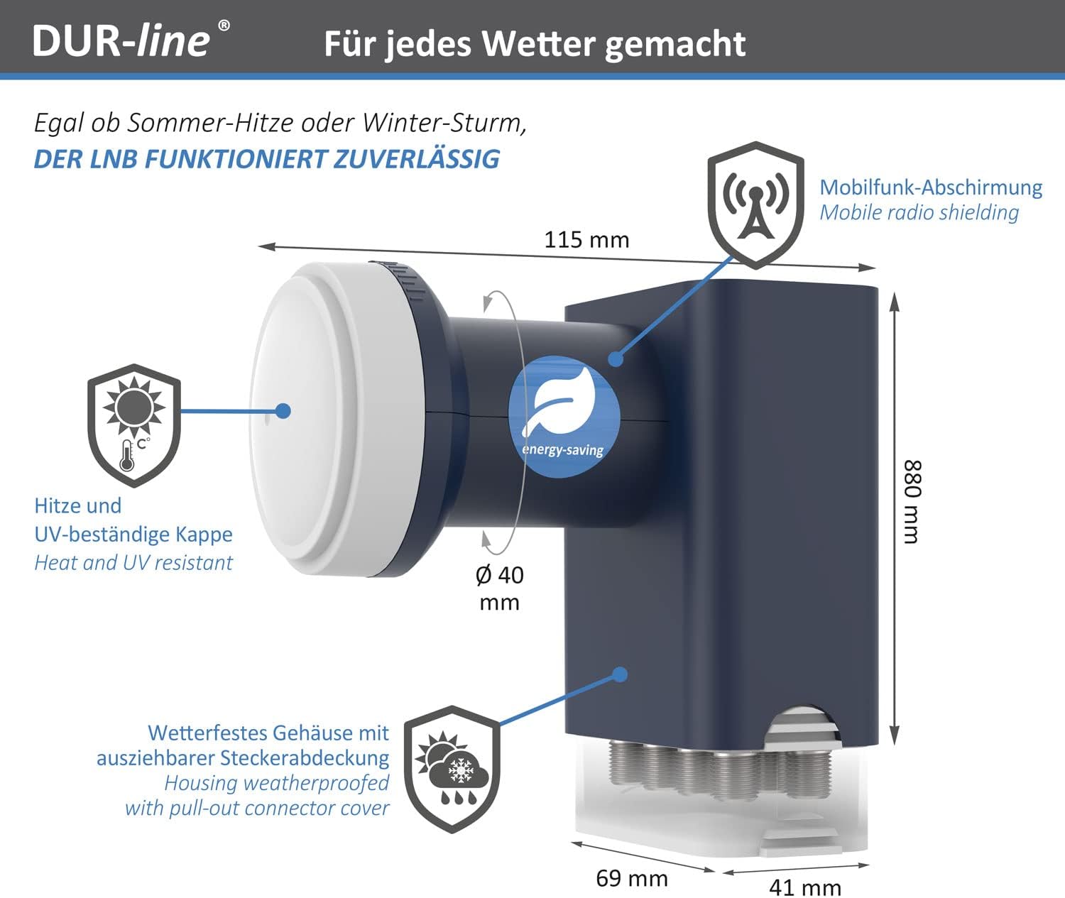 Dur-line Blue ECO Octo - LNB a Risparmio Energetico - immagine 3
